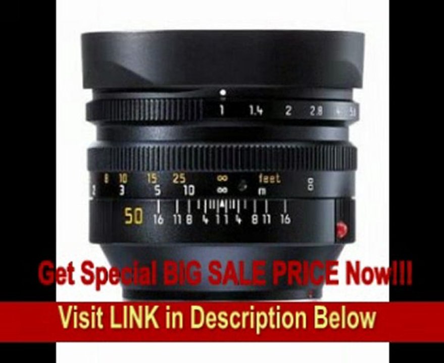 SPECIAL DISCOUNT Leica 50mm f/1.0 Noctilux-M Manual Focus Lens (11822)