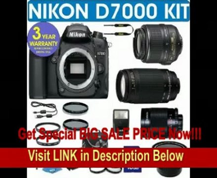 BEST BUY Nikon D7000 Digital Camera + Nikon 18-55mm VR Lens + Nikon 70-300mm Lens + .40x Wide Angle Fisheye Lens + 500mm Mirror Lens+ 3 Year Celltime Warranty