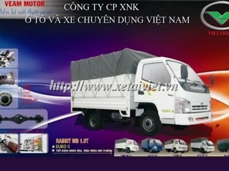 BÁN XE TẢI VEAM 990KG THÙNG RABBIT TẠI HÀ NỘI - 0989991683