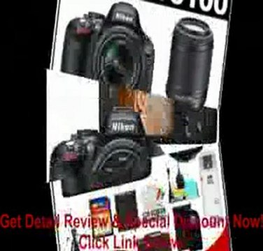 [BEST BUY] Nikon D5100 16.2 MP Digital SLR Camera & 18-55mm G VR DX AF-S Zoom Lens with 55-200mm VR Lens + 32GB Card + Case + (2) Filters + Remote + Tripod + Cleaning Kit