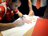لاعبي النجم في حصة توقيع على المباشر في أورنج سوسة-خزامة