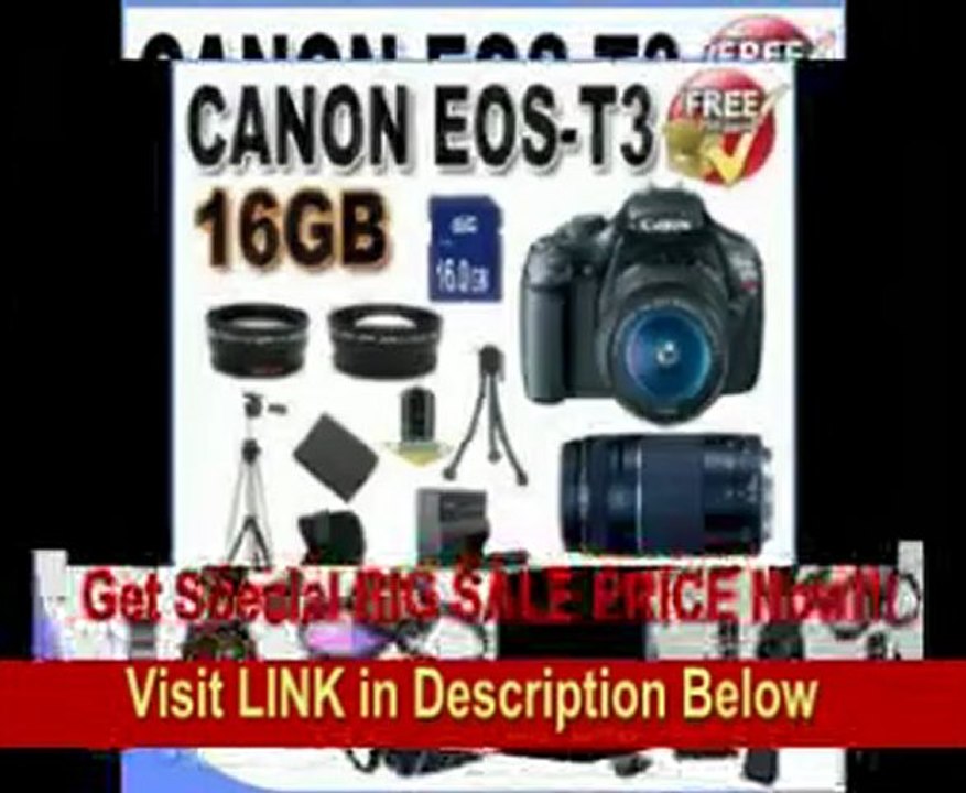 Review Canon Eos Rebel T3 12 2 Mp Cmos Digital Slr With 18 55mm Is Ii Lens Black Canon Ef 75 300mm F 4 5 6 Iii Telephoto Zoom Lens 58mm 2x Telephoto Lens 58mm