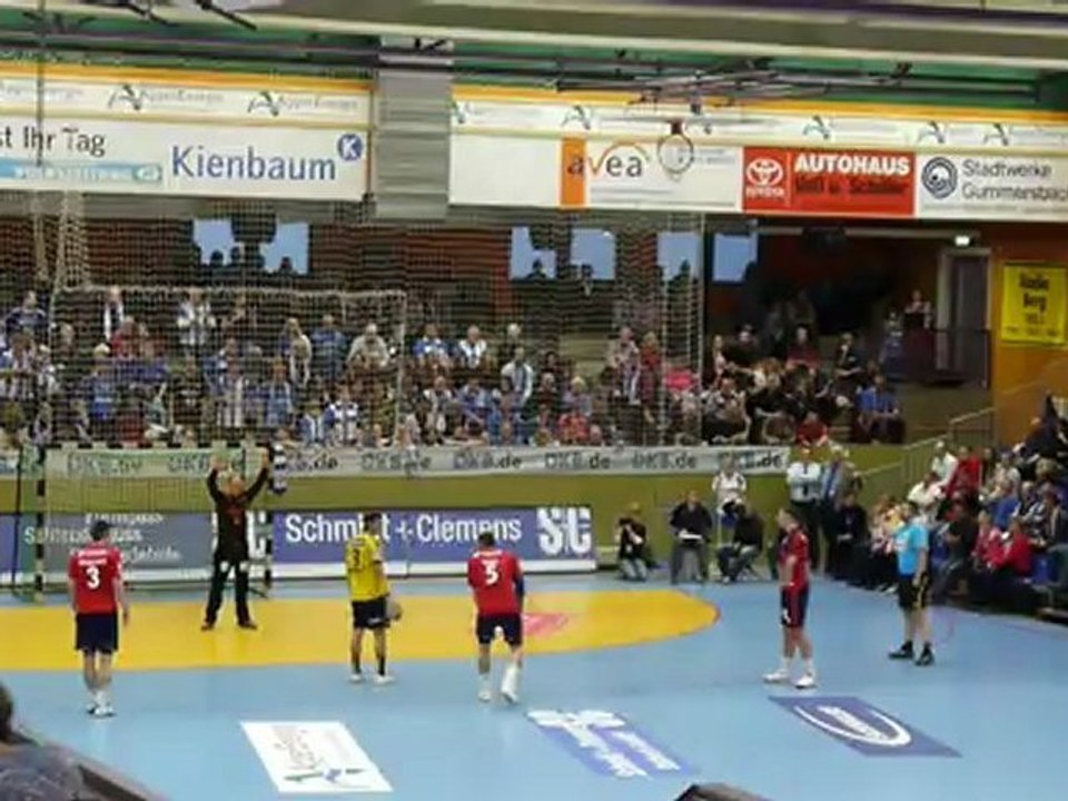 Gummersbach - Rhein Neckar Löwen / Pénalty raté Gensheimer / Handball Bundesliga