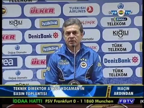 11 Kasım 2012 Fenerbahçe Orduspor Maçı Sonu Aykut Kocaman Basın Toplantısı