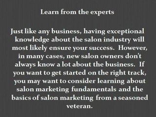 Key to a Successful Salon Business