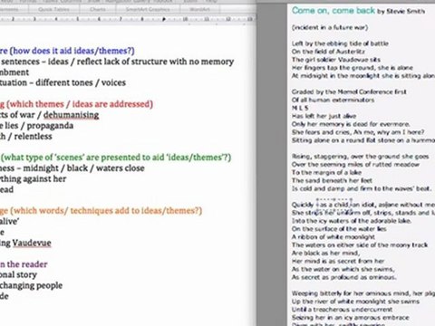 GCSE English Literature: Come On, Come Back Analysis Using SMILE (AQA Poetry)