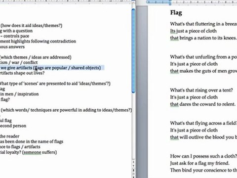 GCSE English Literature: Flag - Analysis Using SMILE (AQA Poetry)