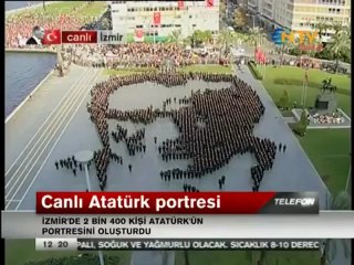 2400 kisiden olusan Ataturk portresi