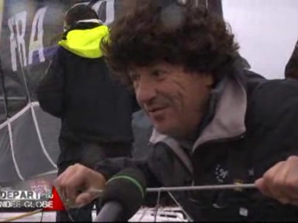 Vendée Globe 2012 : Jean Le Cam (SynerCiel) avant le départ