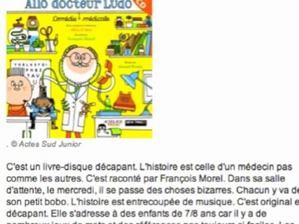 ALLO DOCTEUR LUDO dans le Zoom culture de France Info