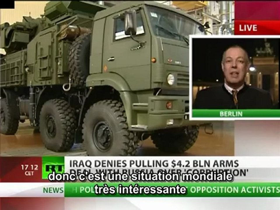 RT.  contrats d'armements, L'Irak n'a pas son mot à dire ?   S/T