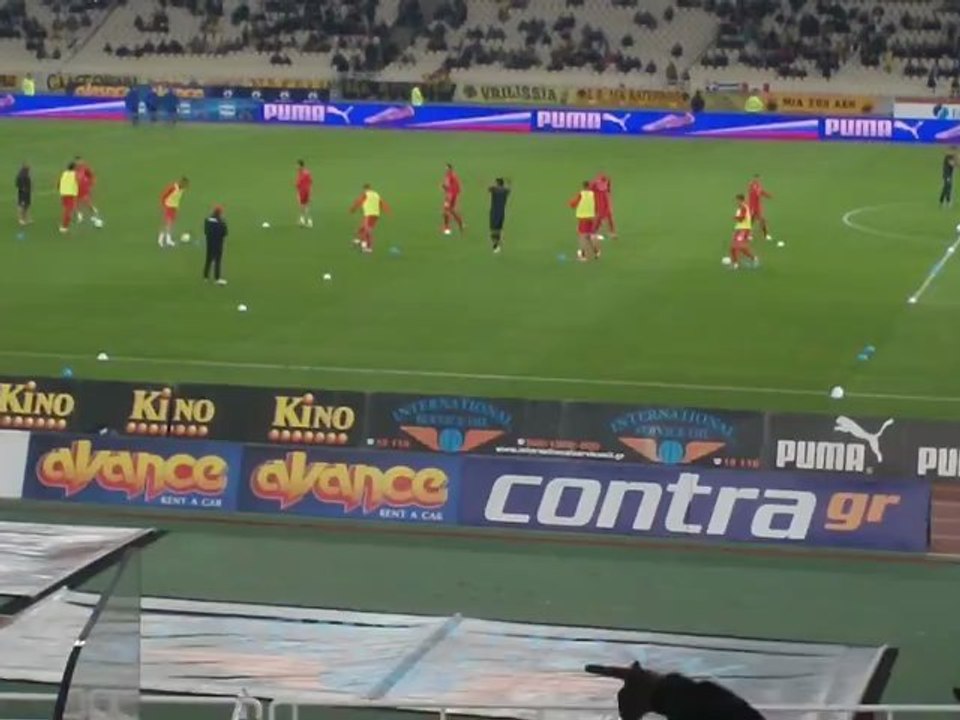 Η προθέρμανση του Ολυμπιακού στο ΟΑΚΑ (1)