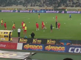 Η προθέρμανση του Ολυμπιακού στο ΟΑΚΑ (4)