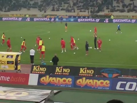 Η προθέρμανση του Ολυμπιακού στο ΟΑΚΑ (4)