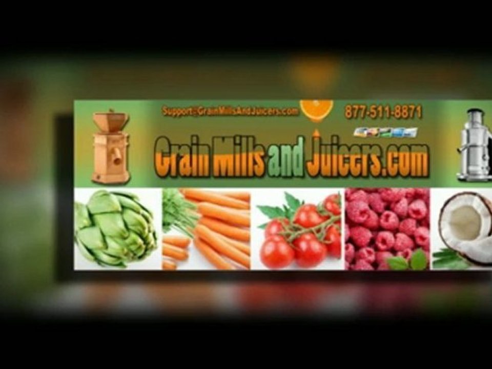 Variety Of Books On Healthy Juicing And Grain Mills