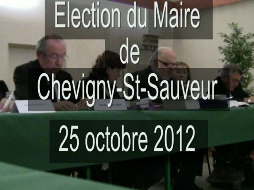 Election de M rotger nouveau maire de Chevigny-St-Sauveur