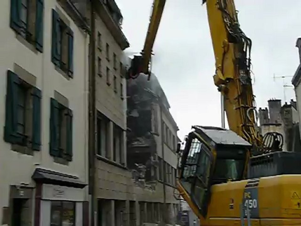 quimper rue Toul al Laër démolition immeuble ancienne bibliothèque