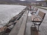 Fırtına, Van Gölü'nde dev dalgalar oluşturdu