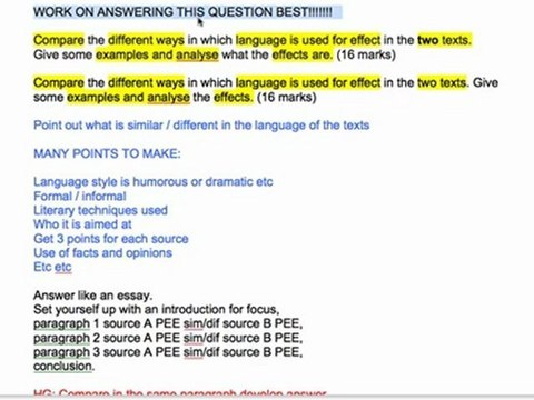GCSE Language Exam: Understanding Question 4. AQA English Revision.