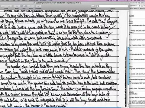 GCSE English Literature: AQA A Grade Unseen Poetry Response Analysis