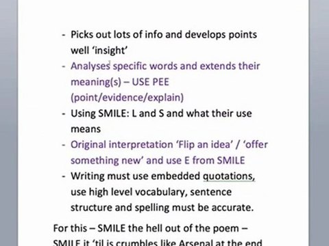 GCSE English Literature: OCR Planning Poetry Response