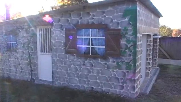 Fresque Trompe l'oeil Facade Garage (Psyko Culture)