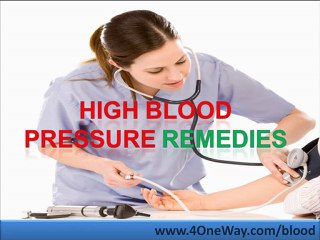 High Blood Pressure Remedies