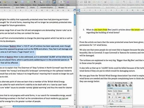GCSE English Language: A/C Grade Answer Comparison - Question 1 (AQA Exam Revision)