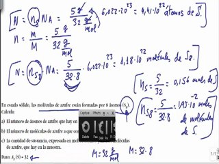Quimica 1º bachillerato cantidad de sustancia ejercicio 8