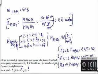 Quimica 1º bachillerato cantidad de sustancia ejercicio 7