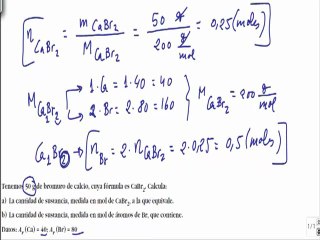 Quimica 1º bachillerato cantidad de sustancia ejercicio 6