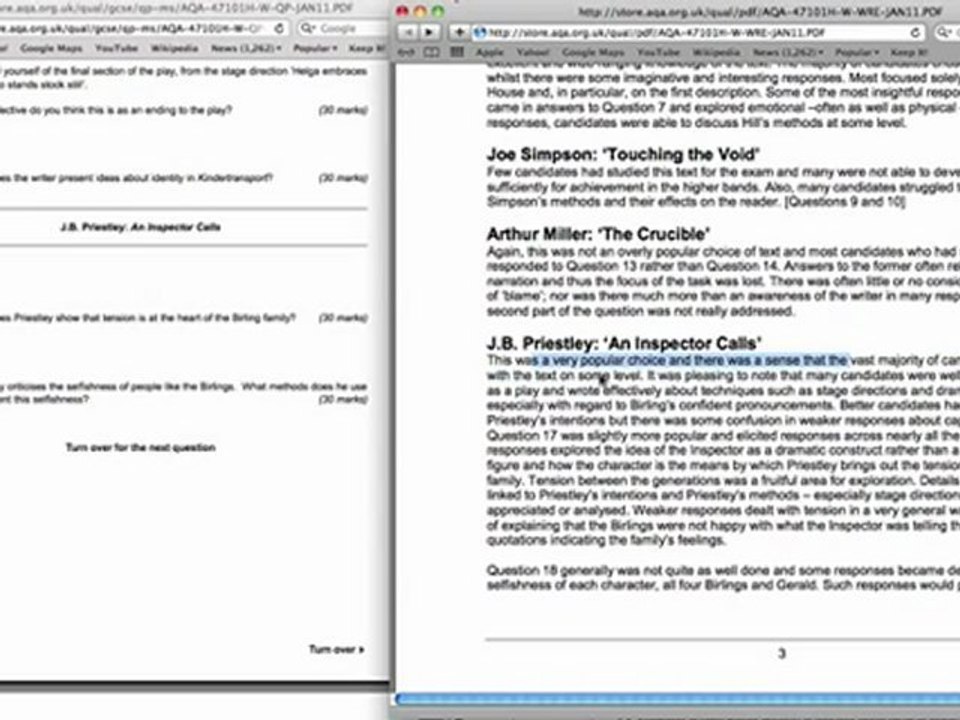 GCSE English Literature: Unit 1 Mark Scheme A Analysis (New AQA Paper)