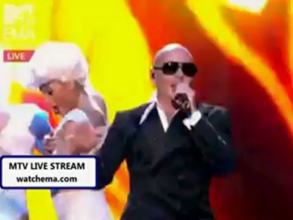 Pitbull Don`t stop the party MTV Europe Music Awards 2012 full performance