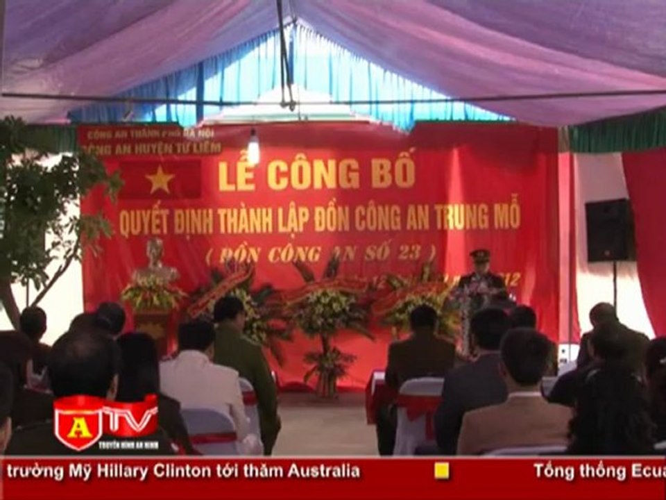 ANTÐ - Ra mắt đồn công an Trung Mỗ, Từ Liêm, Hà Nội