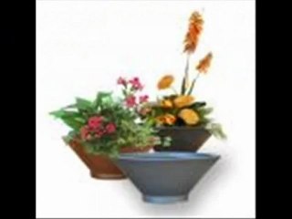 Modern fiberglass planters