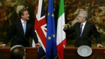 Roma - Palazzo Chigi incontro Monti - Cameron (13.11.12)