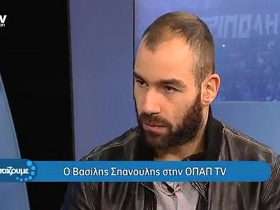 O Bασίλης Σπανούλης στην OΠΑΠ TV