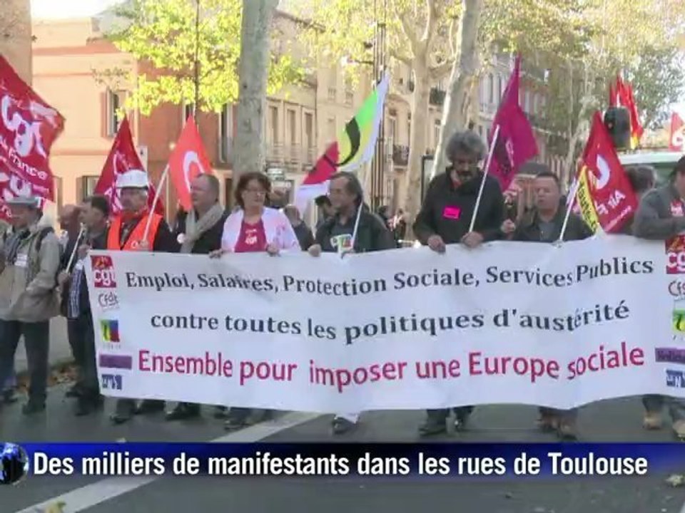 Manifestation anti-austérité: plusieurs milliers de salariés français dans la rue