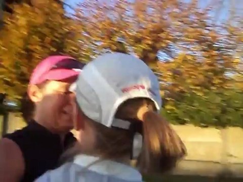 foulées du roc à louvigné du désert 2011 avec Béa Laura et le père noël