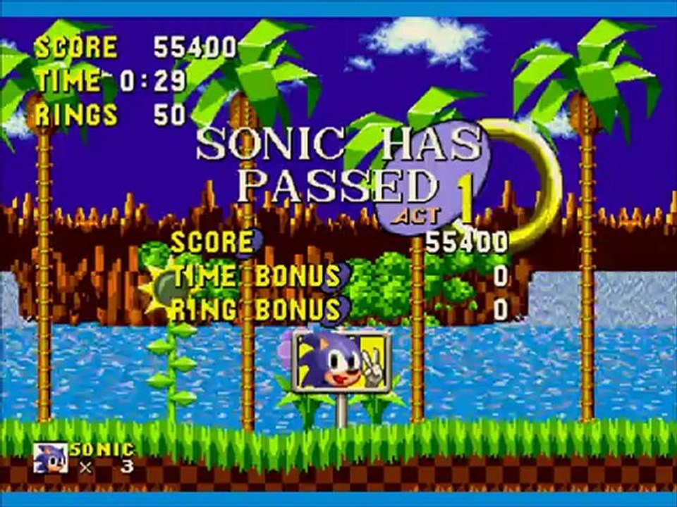 [Sonic the Hedgehog] Green Hill Zone Act 1 en 29''