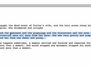 Of Mice and Men - Curley's Wife Key Quotes - Section 5