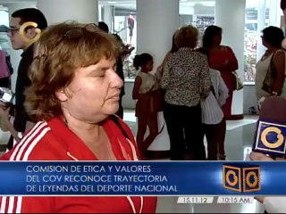 Comisión de ética y valores de COV reconoce trayectoria de leyendas del deporte nacional