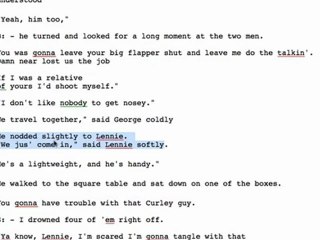 Of Mice and Men - George, Key Quotes - Section 2