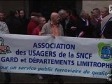 Manifestation pour le maintien de la ligne Nîmes-Marseille