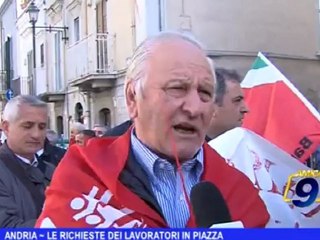 Andria | Le richieste dei lavoratori in piazza