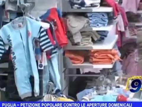Puglia | Petizione Popolare contro le aperture domenicali