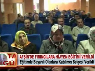 AFŞİN’DE FIRINCILARA HİJYEN EĞİTİMİ VERİLDİ