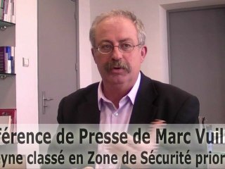 Conférence de Presse de Marc Vuillmot - La Seyne obtient le Classement en Zone de Sécurité prioritaire
