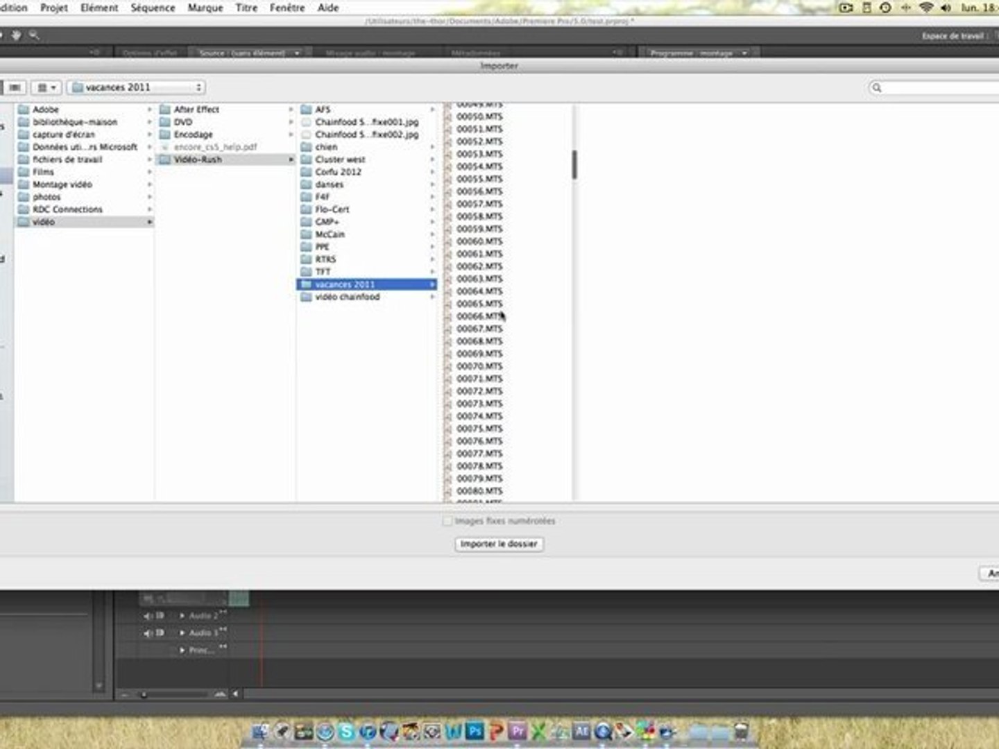 ⁣Importer un fichier vidéo dans Première Pro