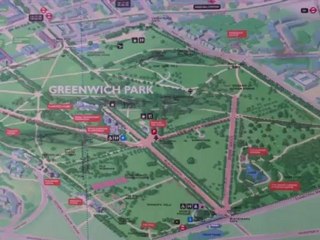 Signs of the Olympics around Greenwich Park